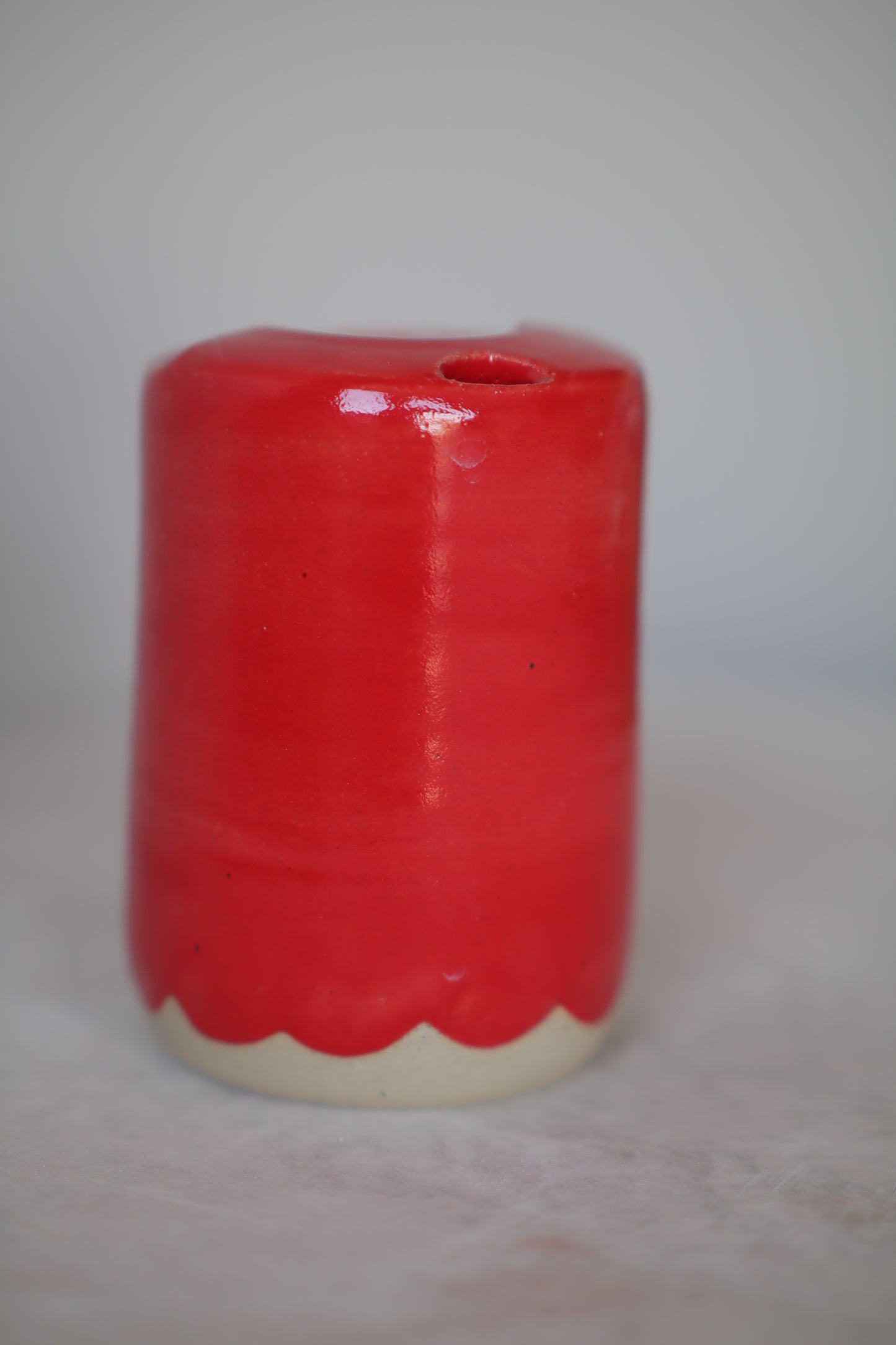 Red Scalloped To-Go Cup