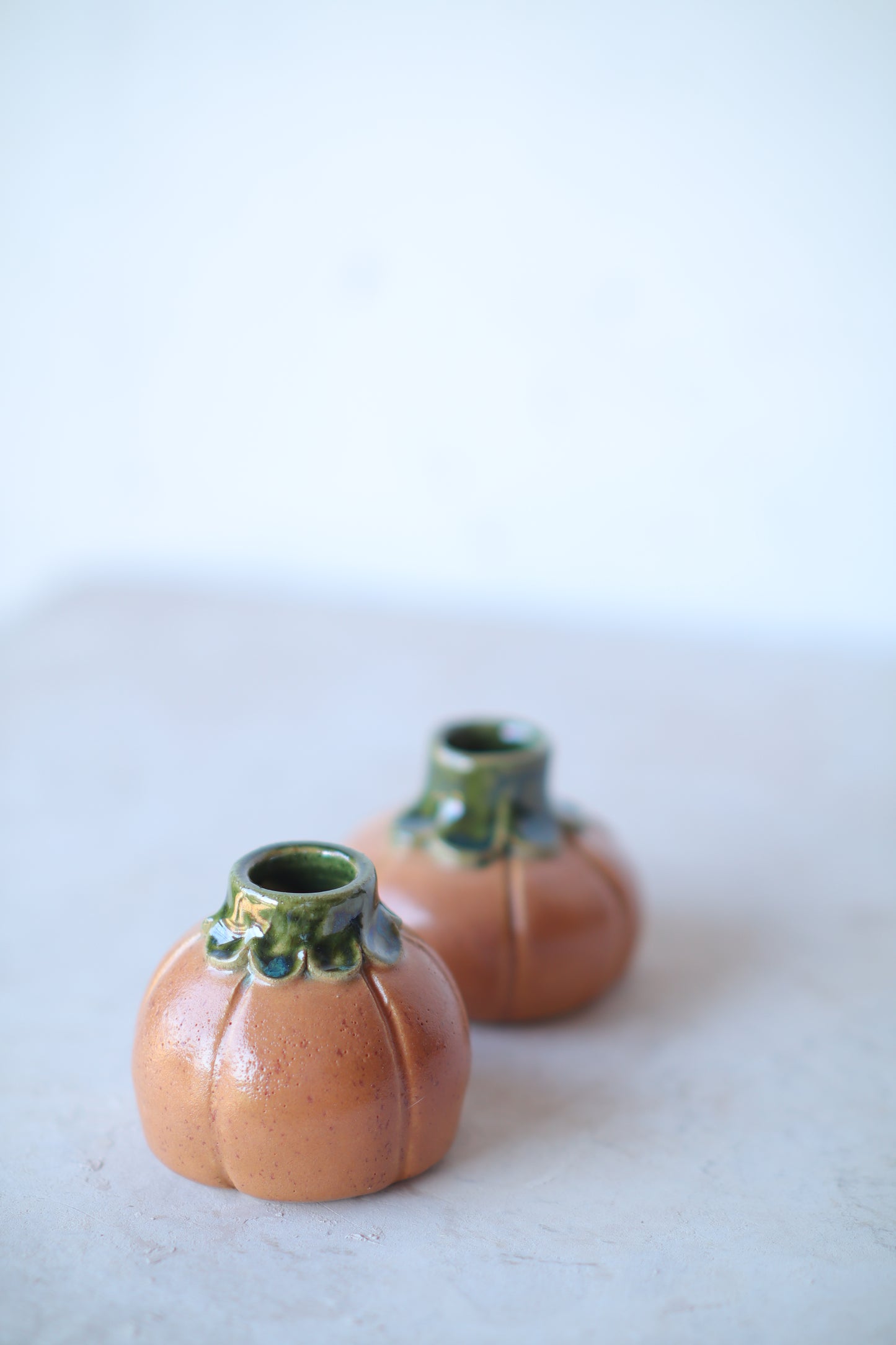 Wheat Pumpkin Taper Candle Holder
