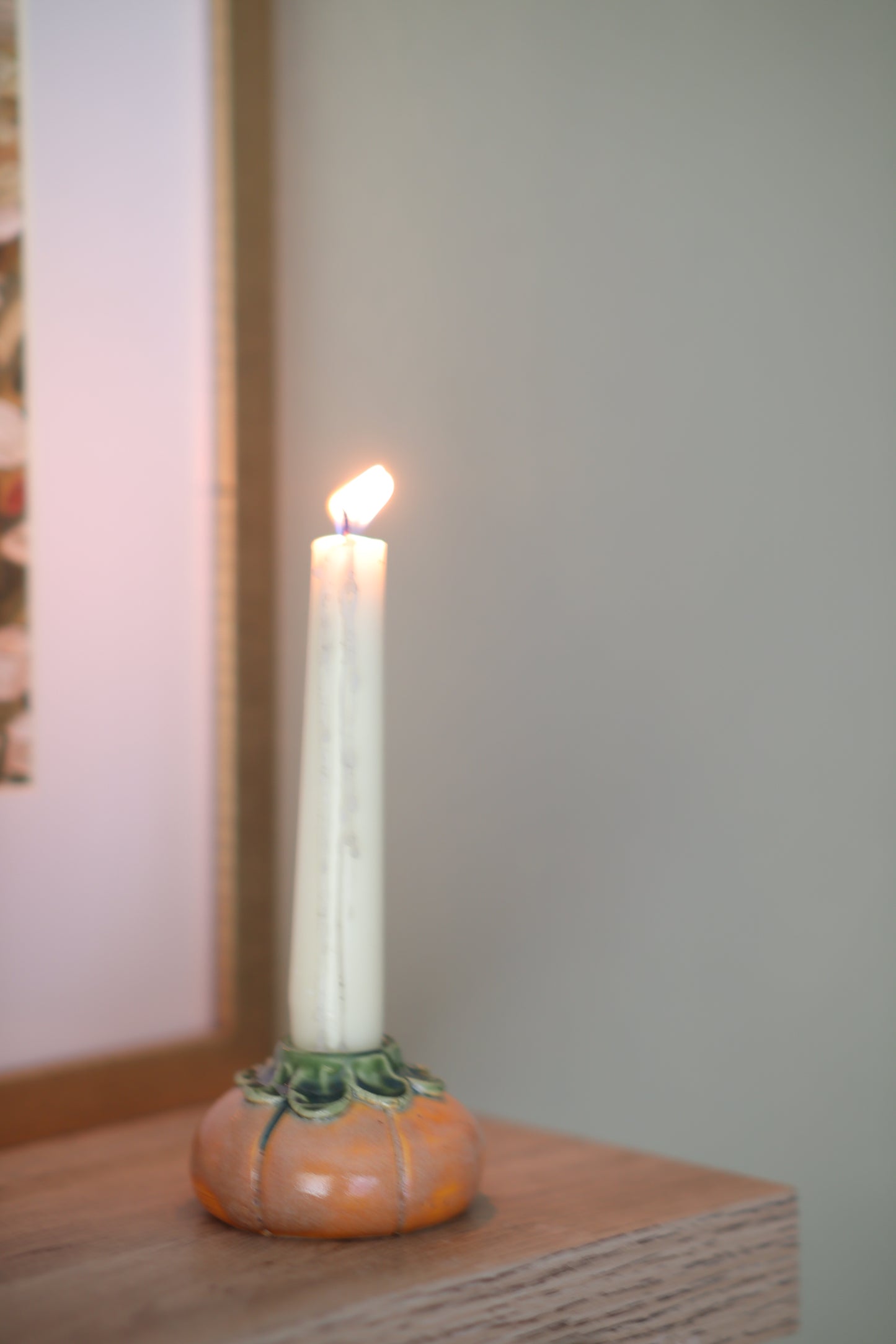 Pumpkin Taper Candle Holder