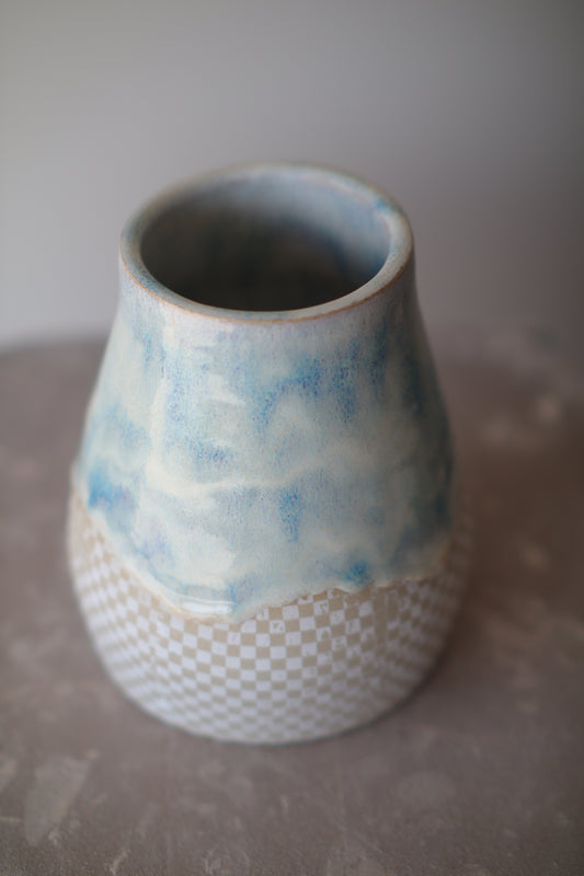 Cloudless Checker Vase