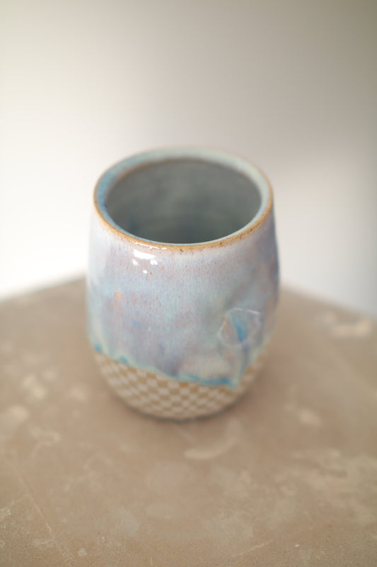 Cloudless Checker Wine Tumbler