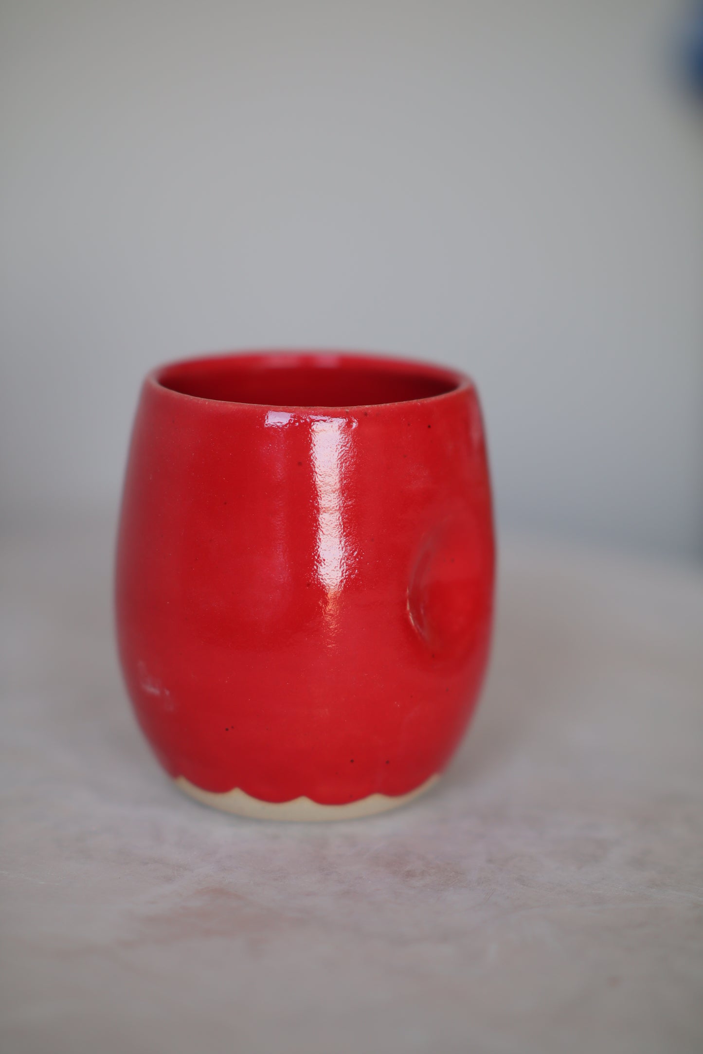 Red Scalloped Wine Tumbler